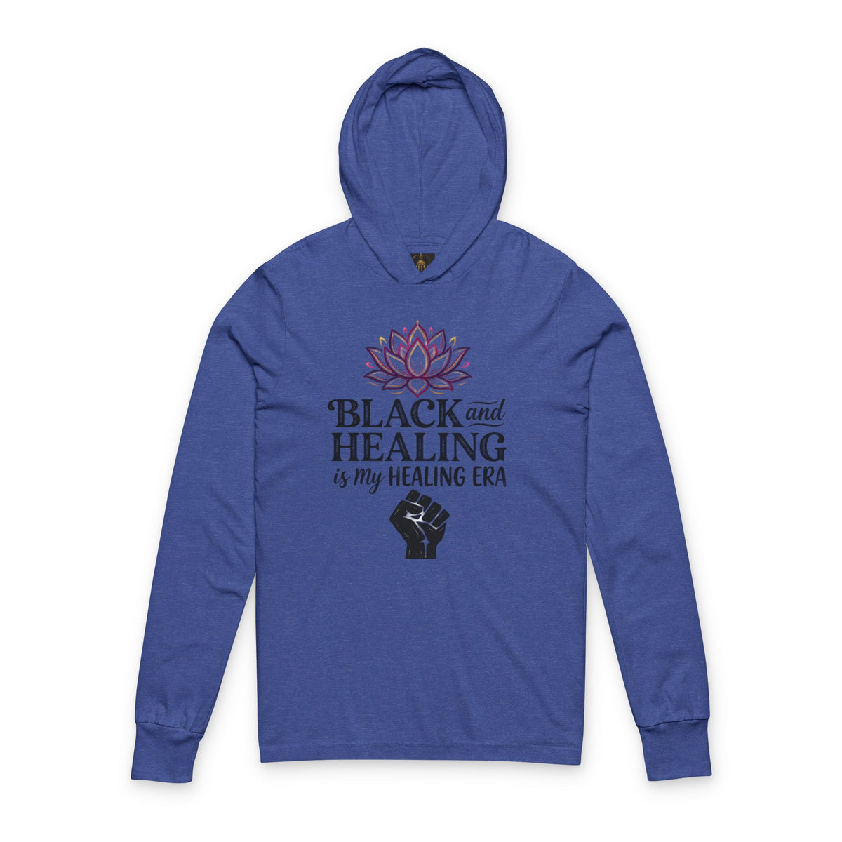 Black and Healing Merch Unisex Hooded Long Sleeve Tee