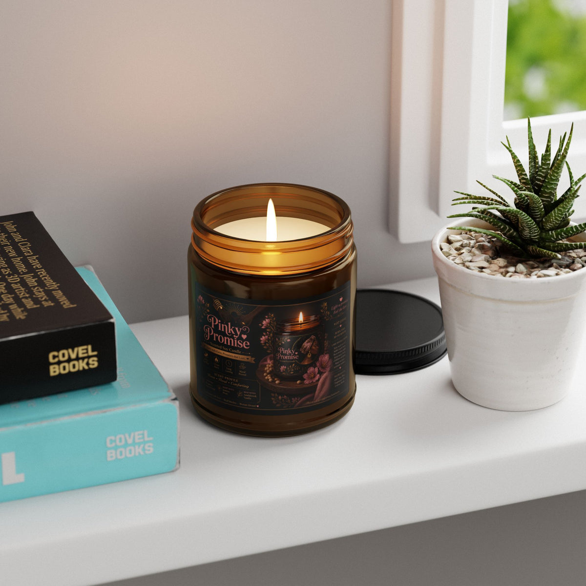 Pinky Promise Scented Soy Candle (Multi-Size, Amber Jar)