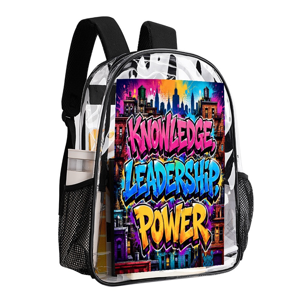 Black and Healing Transparent Bag 17 inch New