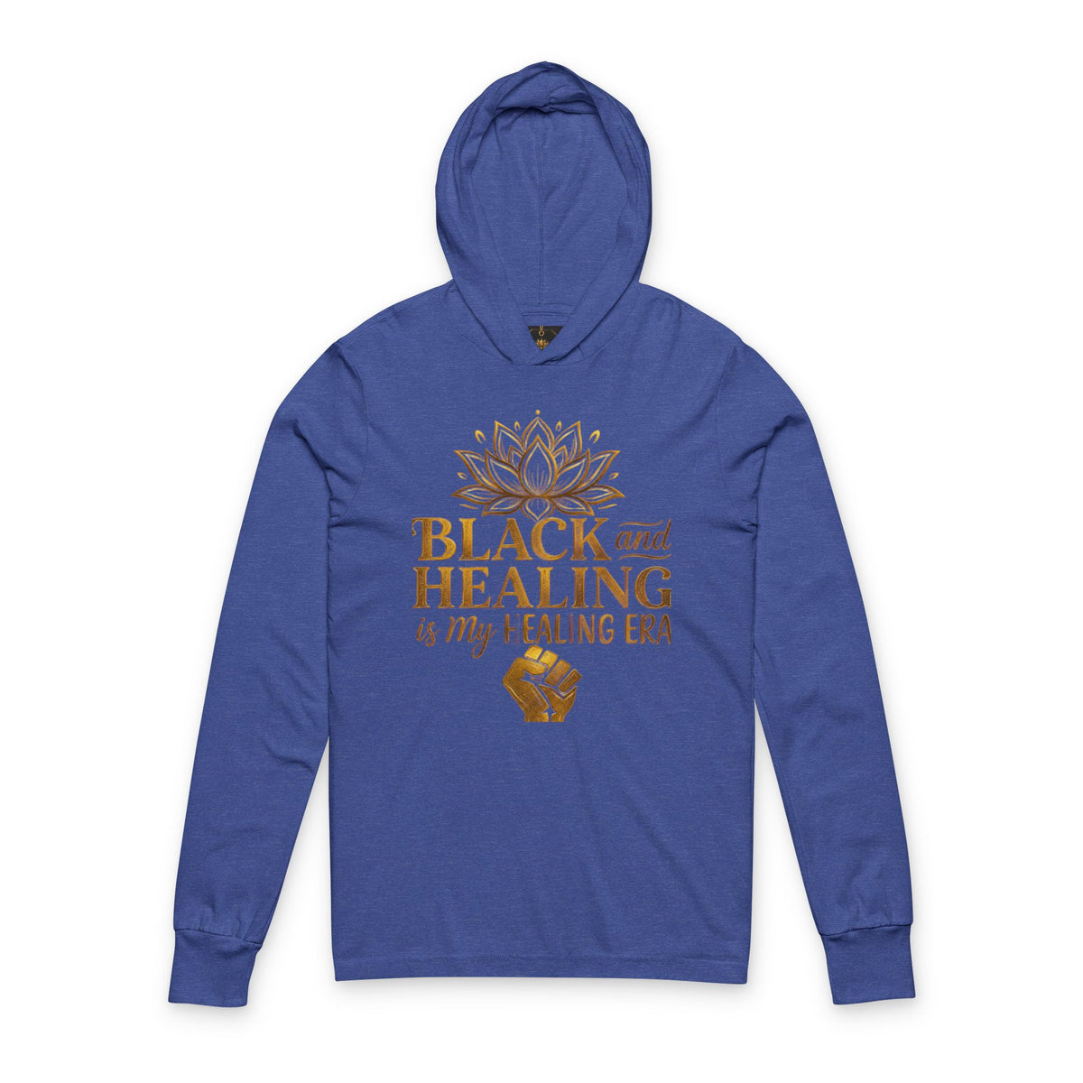 Black and Healing Merch Unisex Hooded Long Sleeve Tee