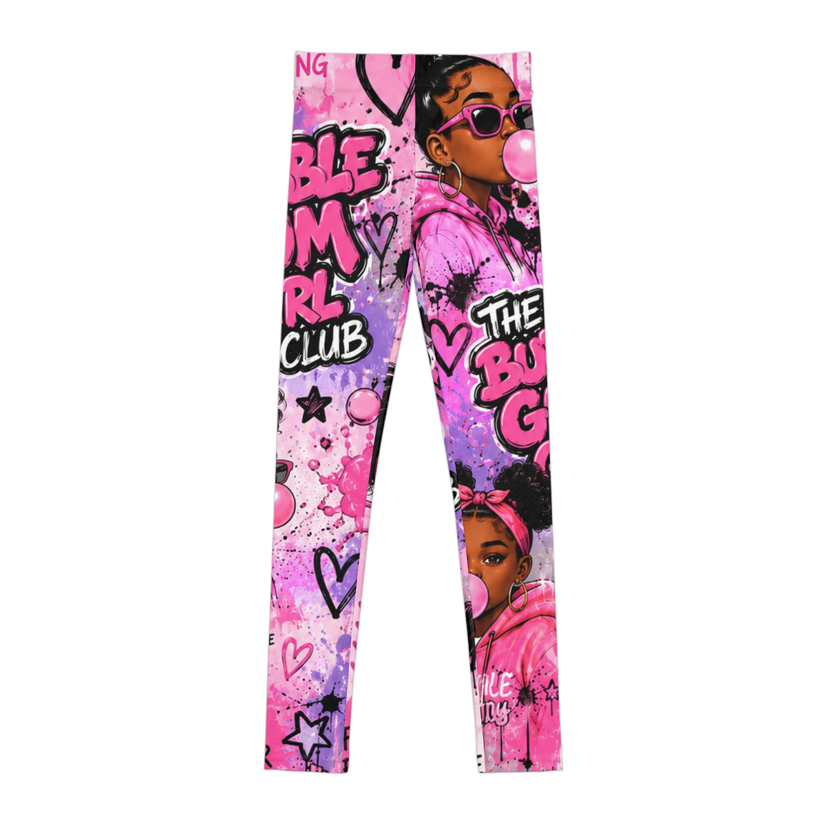 The Bubble Gum Girl Club Youth Leggings (AOP)