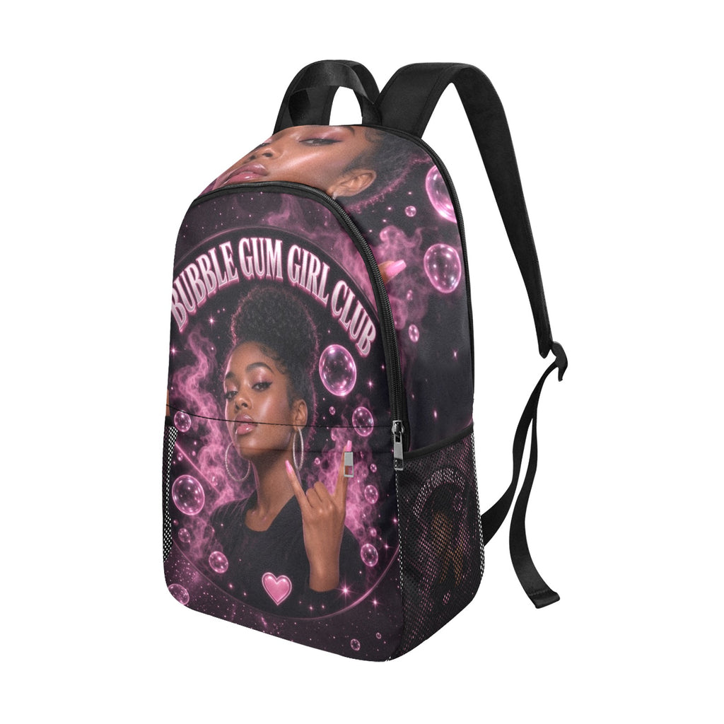 The Bubble Gum Girl ClubFabric Backpack with Side Mesh Pockets (1659)